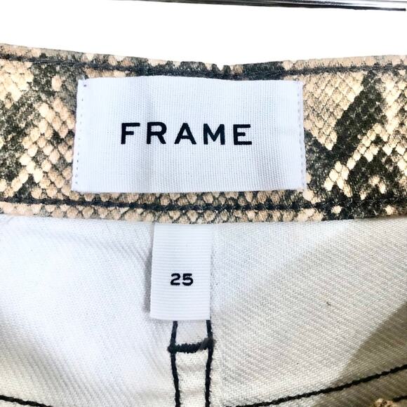 Frame Le High Skinny Crop Jeans in Coated Python Size 25 - Picture 4 of 8